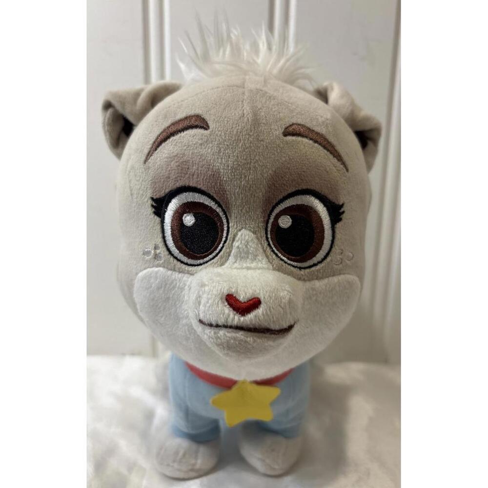 Disney Junior Puppy Plush Pals KEIA Gray Dog Yellow Star 9”Toy Great Condition